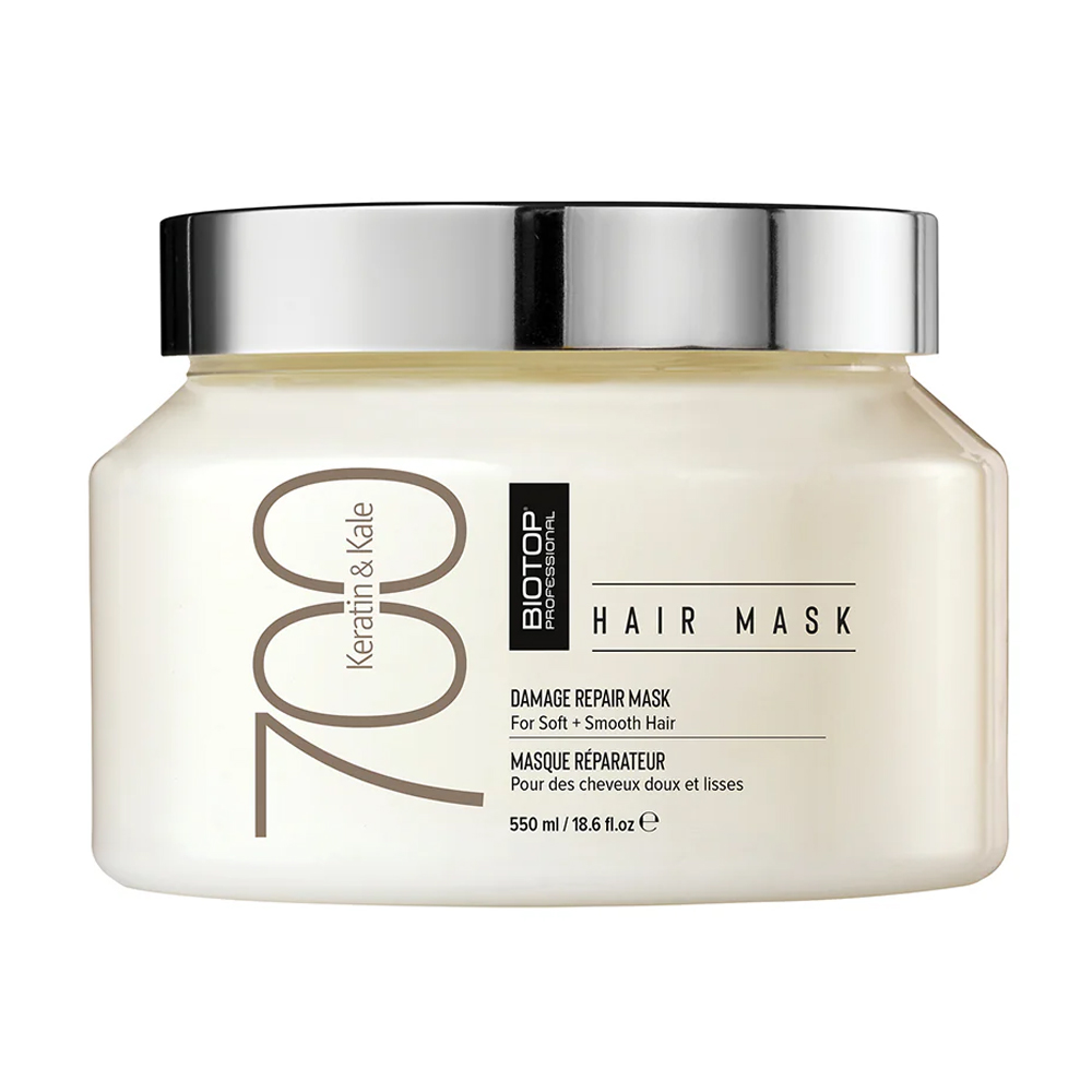 Маска для волосся Biotop Professional 700 Keratin + Kale Hair Mask з кератином, 550 мл